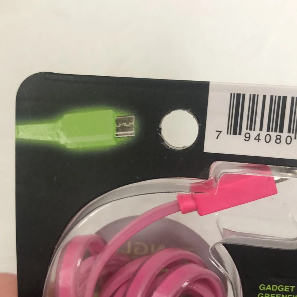 Glow In The‎ Dark Pink Micro USB Charging Cord NWT